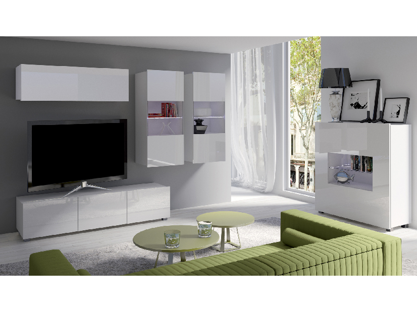 TV asztal Calabria RTV 150 (matt fehér + matt fehér)