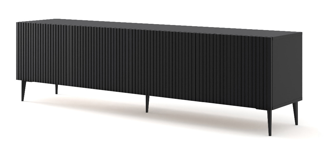 TV asztal/szekrény Rawy 4 (fekete + fekete)