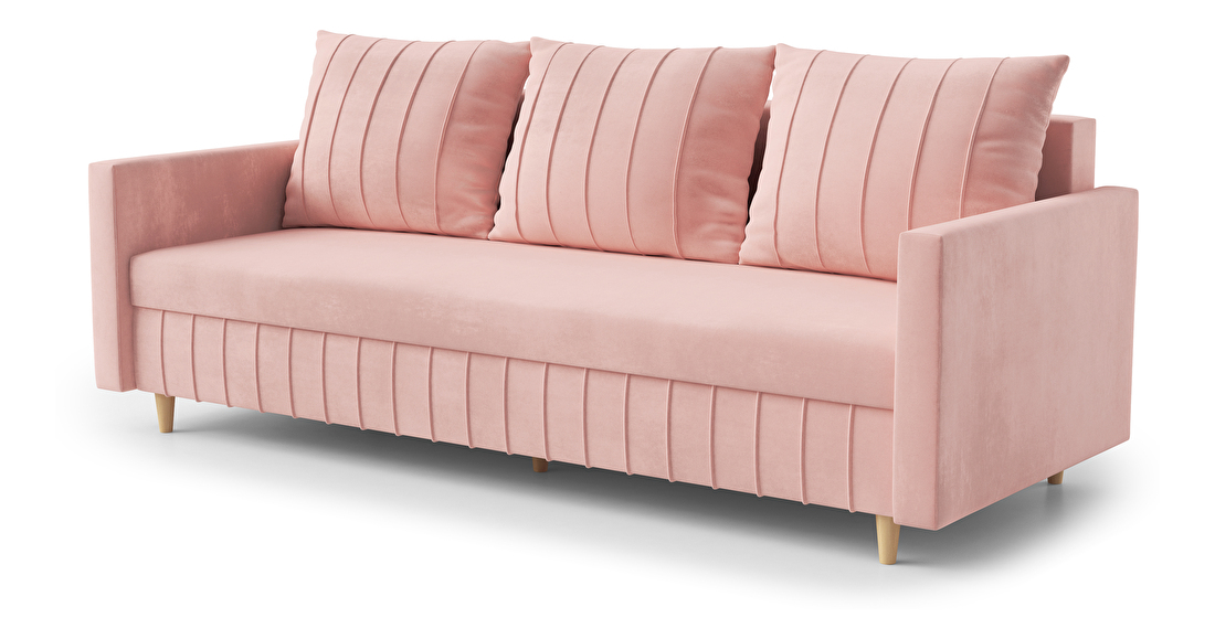 Háromszemélyes kanapé Filomena (rózsaszín)