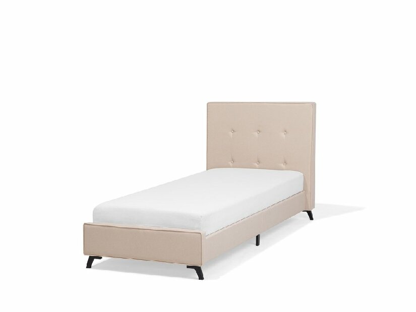 Egyszemélyes ágy 90 cm AMBRE (ágyráccsal) (bézs)