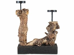 Gyertyatartó FREMONT (33 cm) (világos fa)