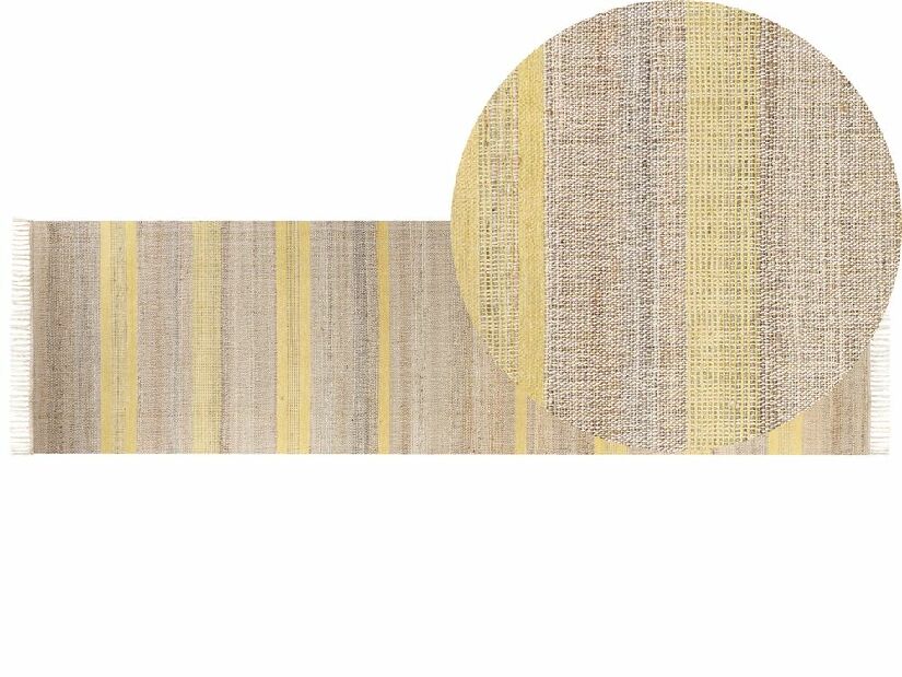 Szőnyeg 80 x 300 cm Tally (bézs + sárga)