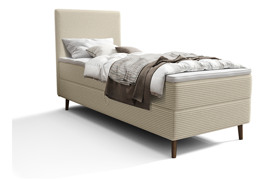 Egyszemélyes ágy 80 cm Napoli Comfort (krém) (ágyráccsal és tárolóhely nélkül)