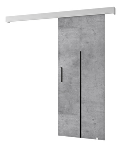 Tolóajtó 90 cm Sharlene X (beton + matt fehér + fekete)