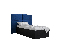 Egyszemélyes ágy 90 cm Brittany 2 (matt fekete + kék)