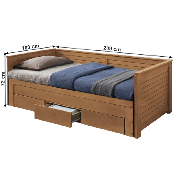 Egyszemélyes szétnyitható ágy 90 cm Greta *kiárusítás