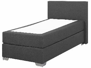 Egyszemélyes ágy Boxspring 90 cm PREMIER (matracokkal) (szürke)