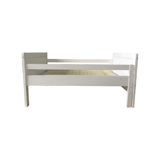 Egyszemélyes ágy 90 cm Elunna (fehér) (ágyráccsal)
