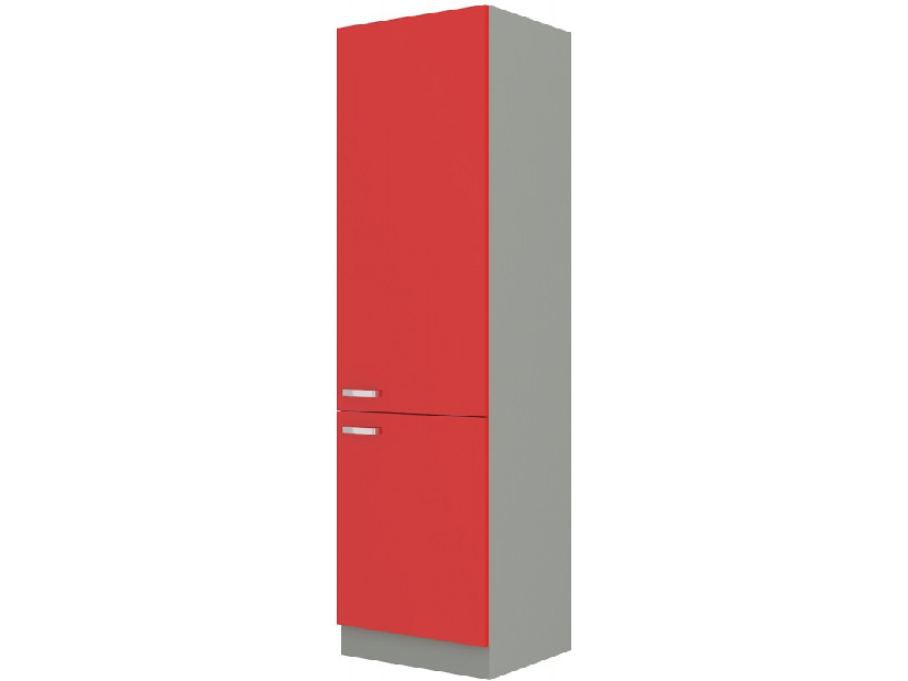 Beépített élelmiszer szekrény a hűtőhöz Roslyn 60 LO 210 2F (piros + szürke)