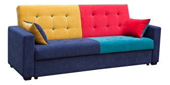 Kétszemélyes kanapé Bebe (kék + sárga + piros)