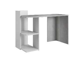 Pc asztal Paca 1 (beton + matt fehér) *kiárusítás