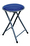 Összecsukható zsámoly/szék  Ivola (kék öko-bőr + szürke) 