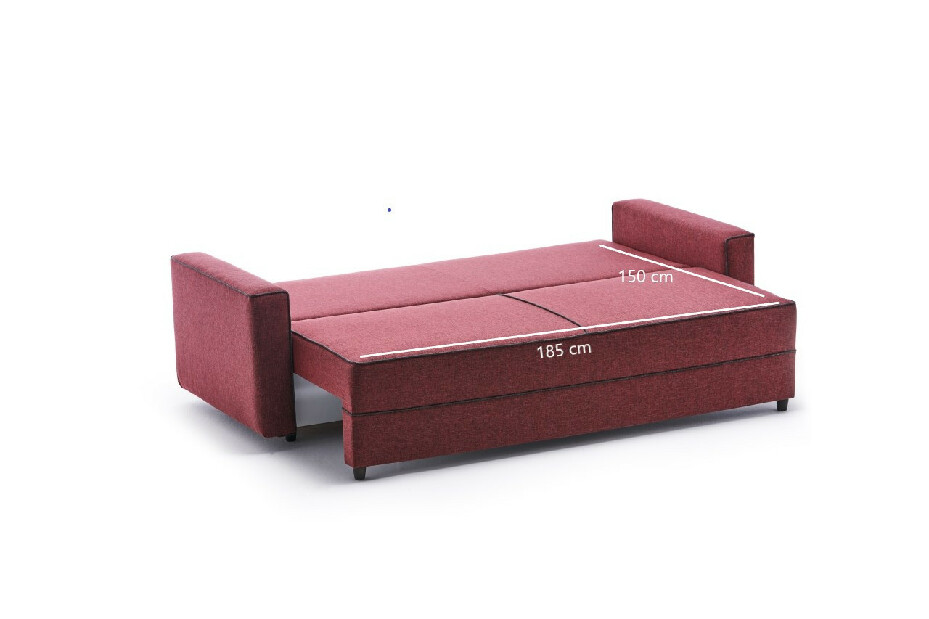 Háromszemélyes kanapé Elnath (piros)