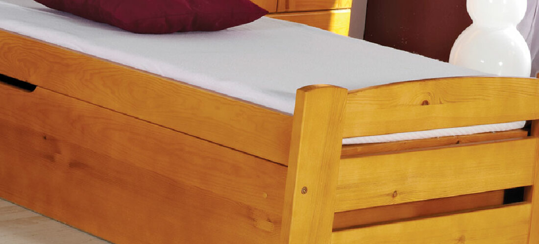 Egyszemélyes ágy 80 cm Lemo (ágyráccsal és tárhellyel)