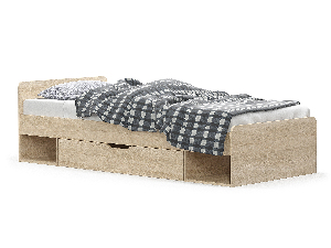 Egyszemélyes ágy 90 cm Terrell (szonoma tölgy) (matrac és ágyrács nélkül)