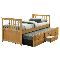 Egyszemélyes ágy 90 cm Austin (tölgy) (ágyráccsal)
