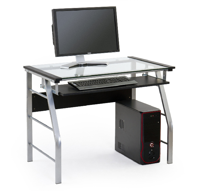 PC asztal Dill (fekete + króm)