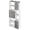 Polcos szekrény Umini (fehér + beton)