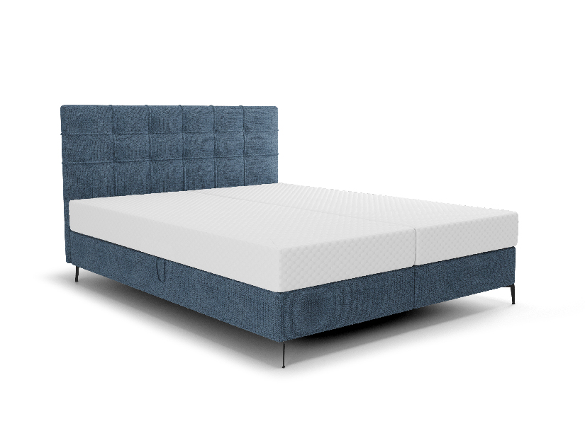 Egyszemélyes ágy 120 cm Infernus Bonell (kék) (ágyráccsal, tárolóhellyel)