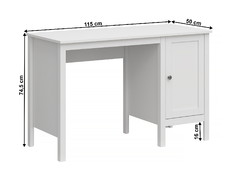 PC asztal Otis 1d/1155 (fehér)