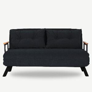 Széthúzható kanapé Sandy (fekete)