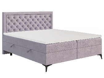 Egyszemélyes ágy Boxspring 120 cm Lavande (levendula) (matraccal és tárolóhellyel)
