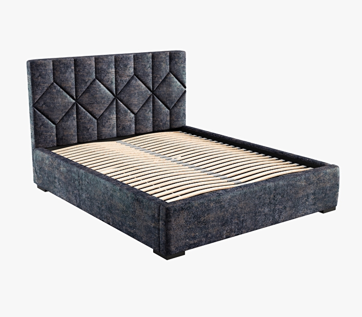 Kárpitozott ágy 180x200 cm Veggie 1 (sötétszürke)