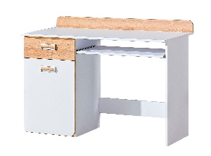 Számítógépasztal Lavendon L10 (tölgy nash + fehér)