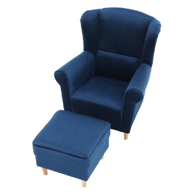 Fotel zsámollyal Aevo (kék)