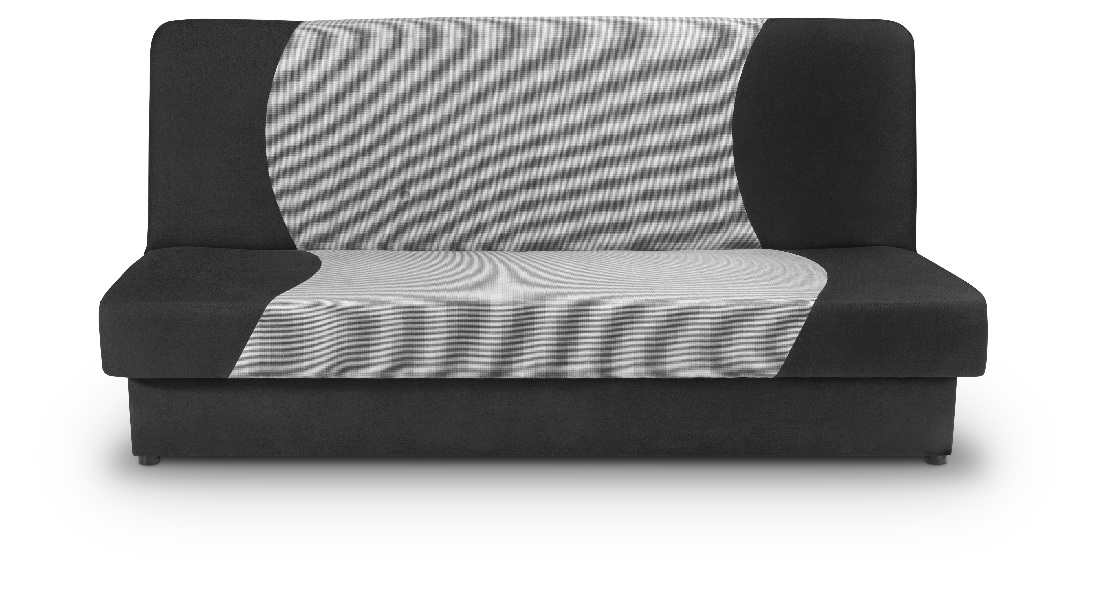 Háromszemélyes kanapé Hong 3K (szürke + fekete)