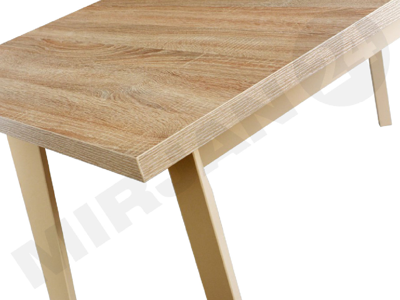 Asztal 80 x 140+180 V (gandson tölgy L) (fehér)