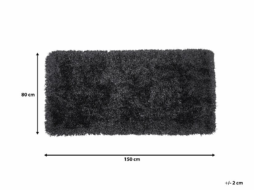 Szőnyeg 150 cm Caiguna (fekete)