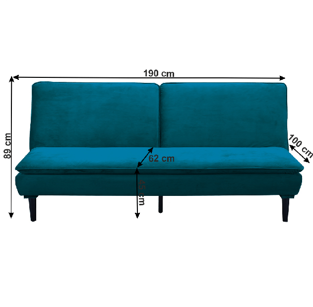 3 személyes kanapé Baella (kék)
