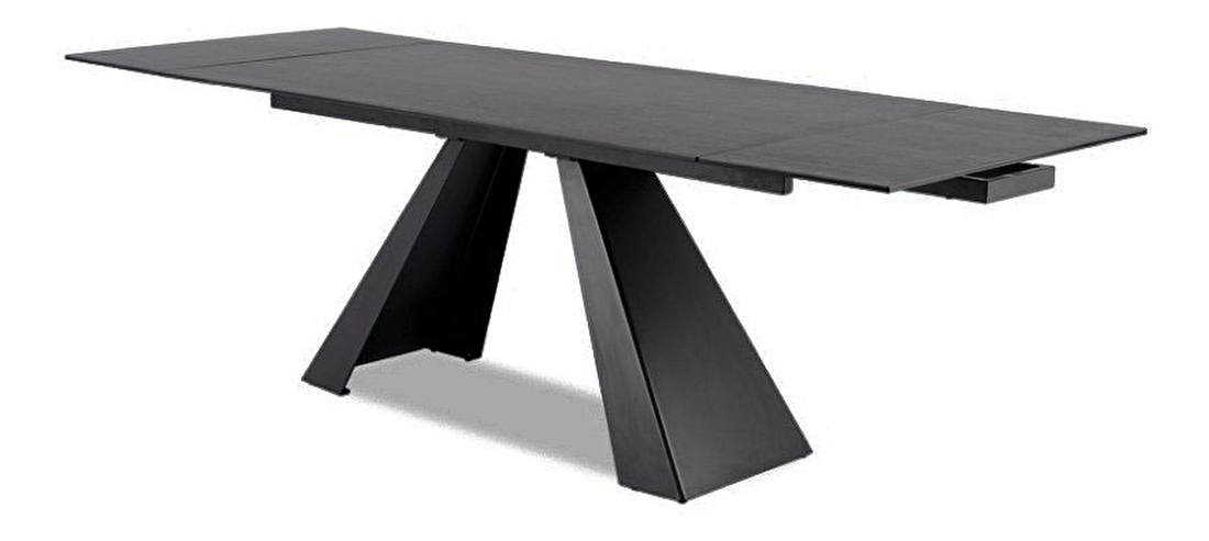 Széthúzható étkezőasztal 160-240 cm Shelia (szürke + fekete) (6 8 fő részére)