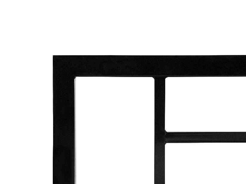 Franciaágy 160 cm CONNET (ágyráccsal) (fekete)