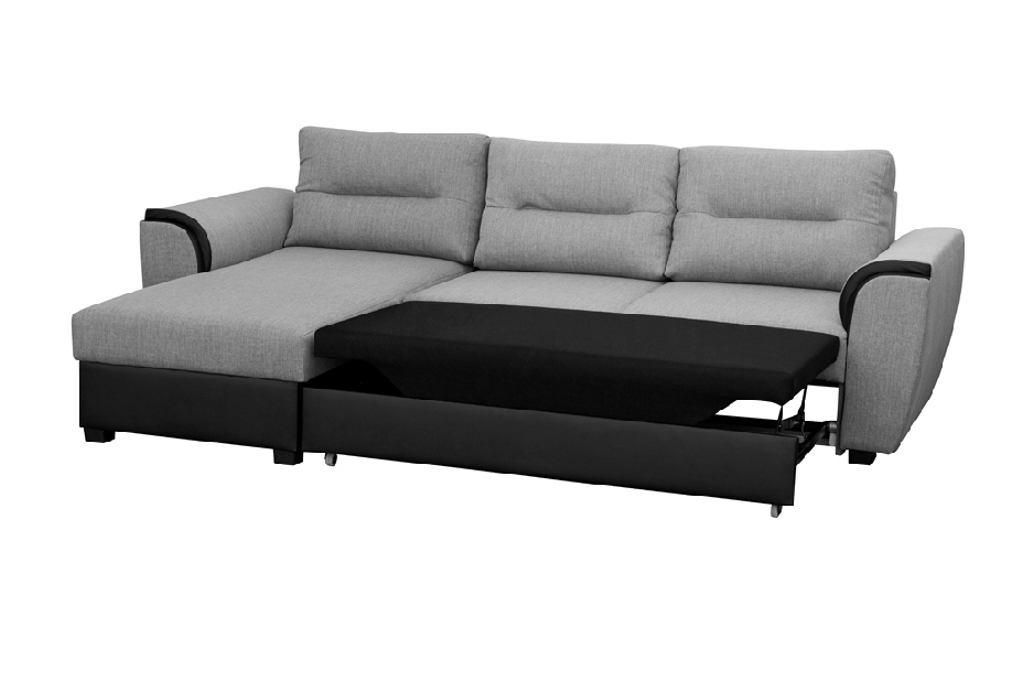 Sarok kanapé Thomas (szürke + fekete) (B)