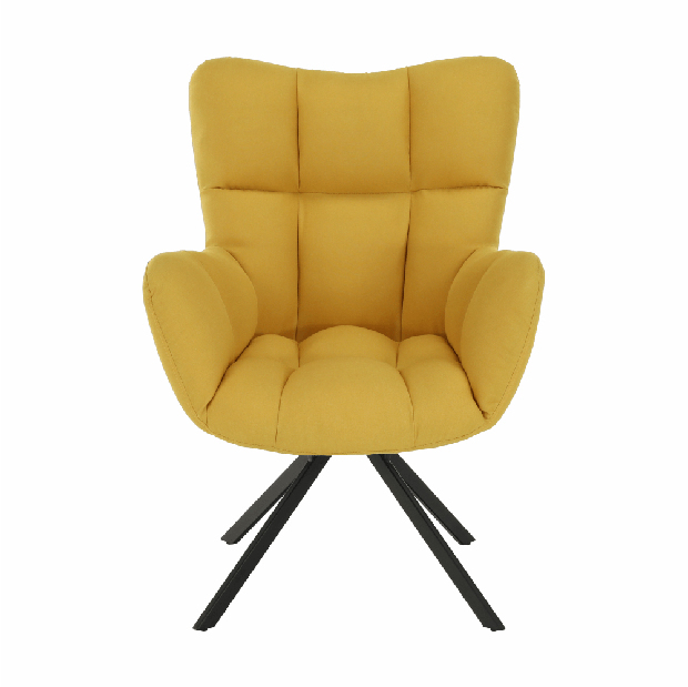 Dizájnos forgó fotel Komand (sárga)