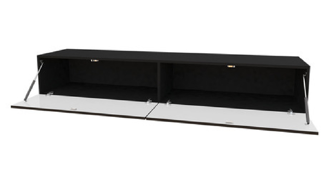 TV asztal/szekrény Zylia 180 (szürke + fényes szürke)
