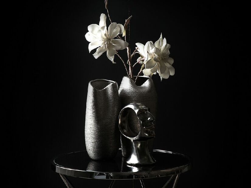 Váza AZEMMOUR 33 cm (üveglaminált) (ezüst)
