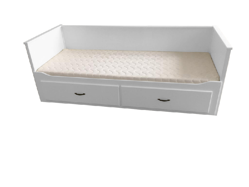 Szétnyitható ágy Daybed Comfort (ágyráccsal és tárhellyel) (fehér)