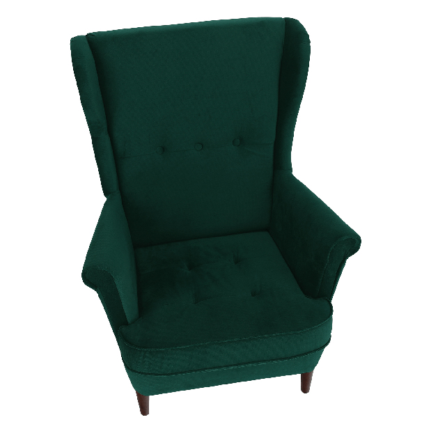 Fotel Rufino (zöld + dió) 