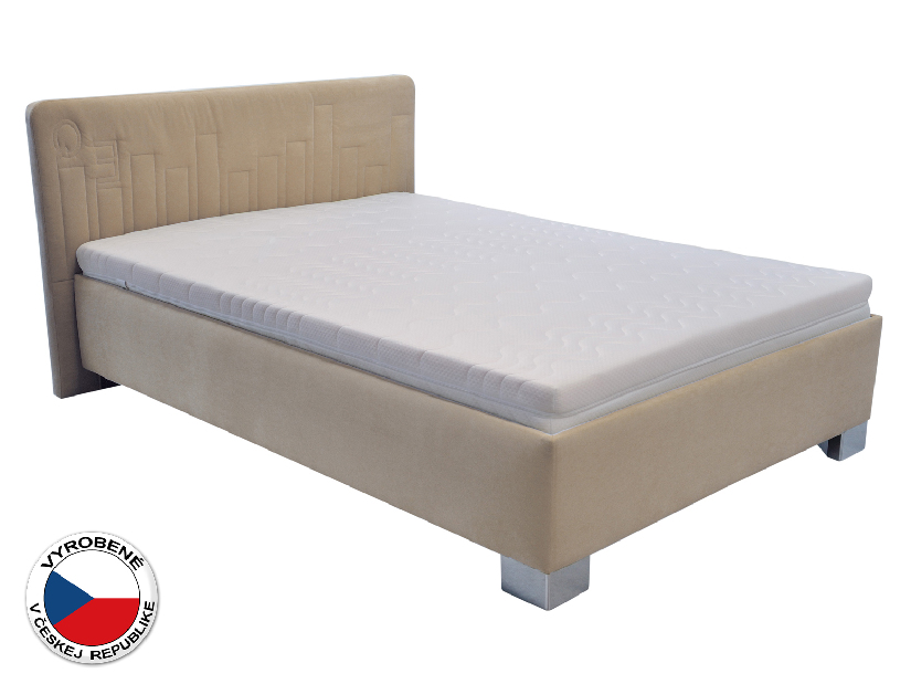 Egyszemélyes ágy 90 cm Dona (bézs) (ágyráccsal)