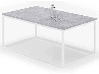Dohányzóasztal Namira (fehér + beton)