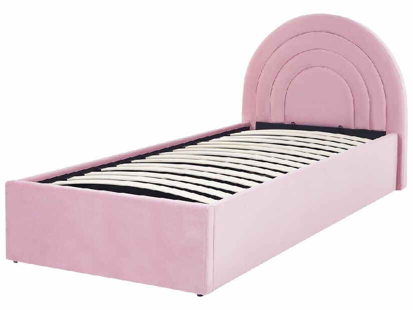 Egyszemélyes ágy 90 cm Clinton Bonell (szürke) (ágyráccsal és matraccal, tárolóhely nélkül)