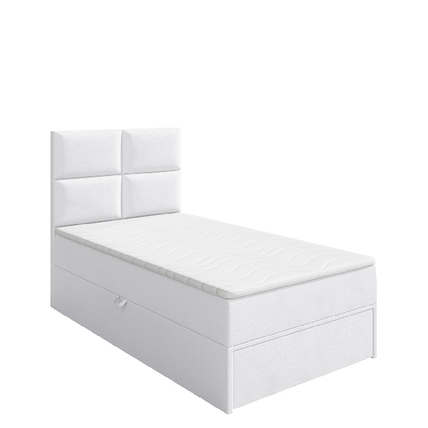 Egyszemélyes ágy 100 cm Hills 1 (fehér) (ágyráccsal, matraccal és tárolóhellyel)