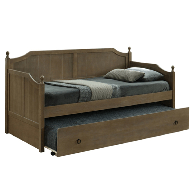 Egyszemélyes ágy pótággyal 90 cm Byrma (antik tölgy) (matrac nélkül) *bazár