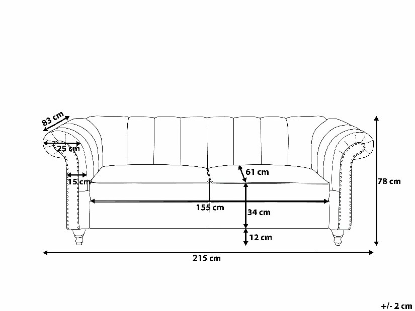 Háromszemélyes kanapé Logten (világoszöld)