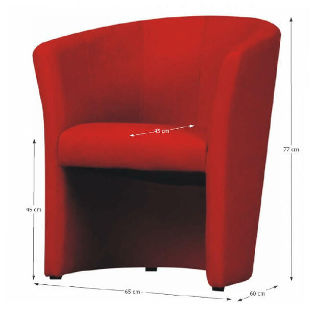 Fotel Cubali Micro piros 