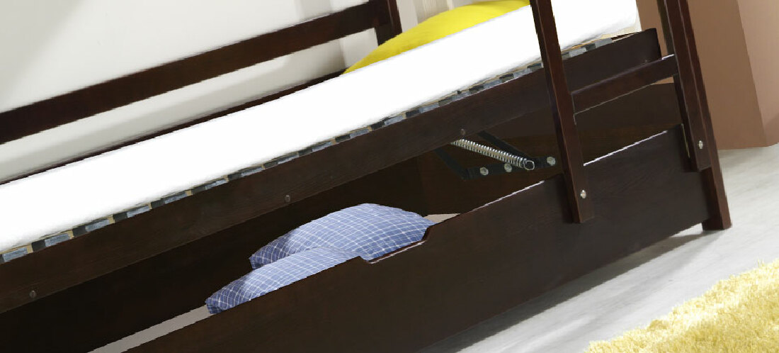 Emeletes ágy 80 cm Kolmer (ágyrácsokkal és tárhellyel)