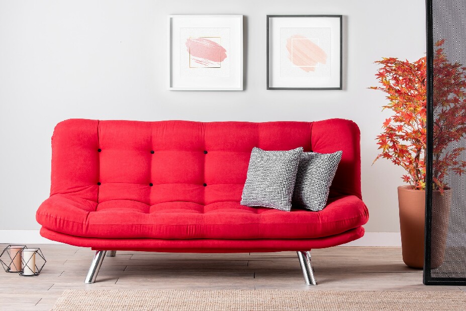 Háromszemélyes kanapé Mishike (piros)